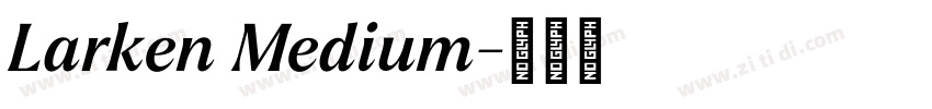 Larken Medium字体转换